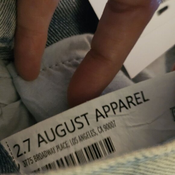 English Factory S 29 New W Tags Straight-Leg High Rise Side Slit 90's Acid Wash - Picture 5 of 10